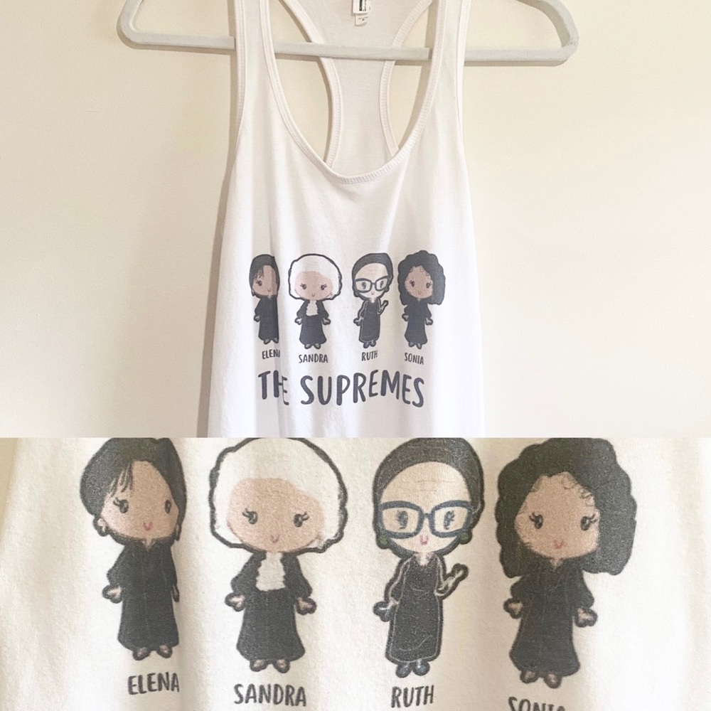 The Supreme Racerback Tank, Women Supreme Court Judges, White, Medium